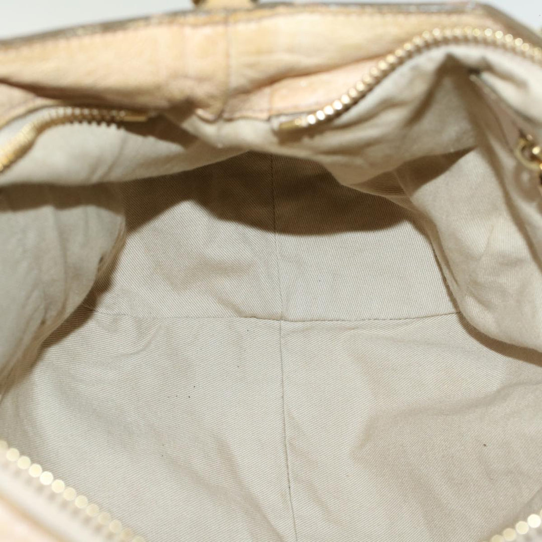 Chloe Etel Hand Bag Leather Beige 51467