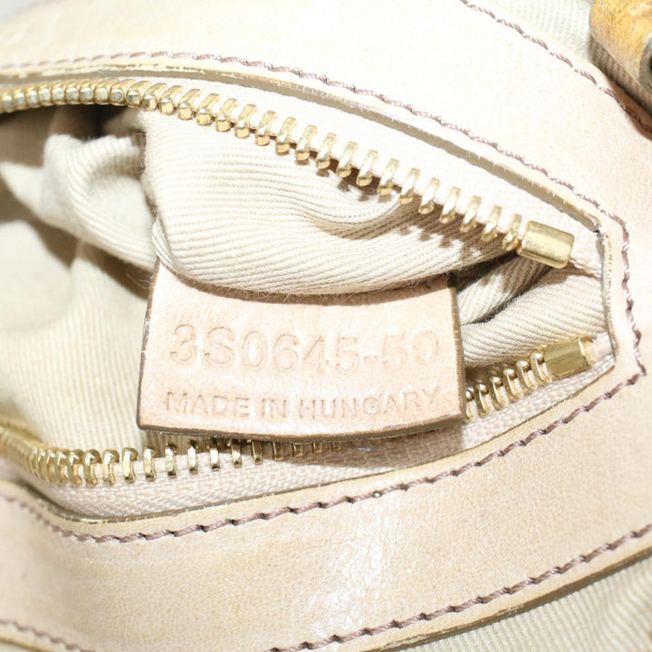 Chloe Etel Hand Bag Leather Beige 51467