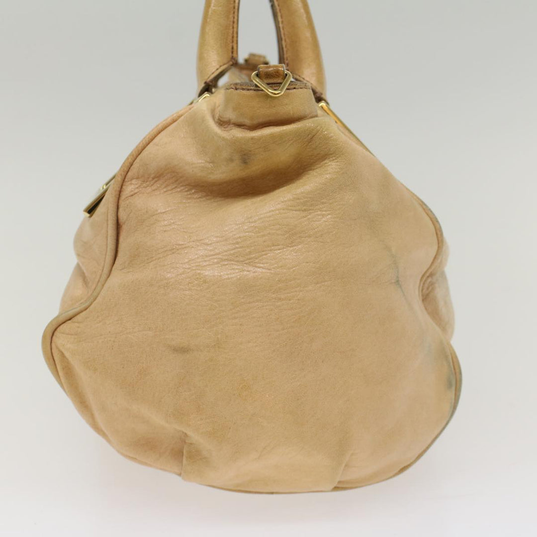 Chloe Etel Hand Bag Leather Beige 51467