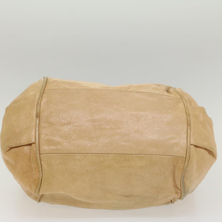 Chloe Etel Hand Bag Leather Beige 51467