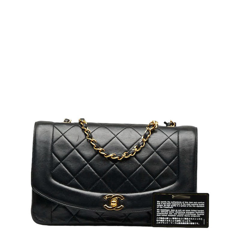 Top Quality Chanel Mattress Diana 25 Chain houlder Bag Black Leather Lady Chanel