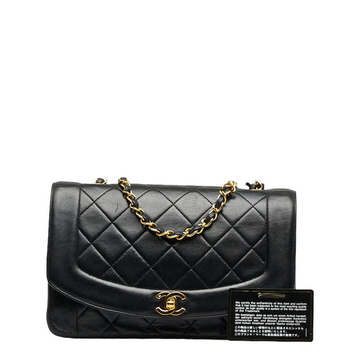 Top Quality Chanel Mattress Diana 25 Chain houlder Bag Black Leather Lady Chanel