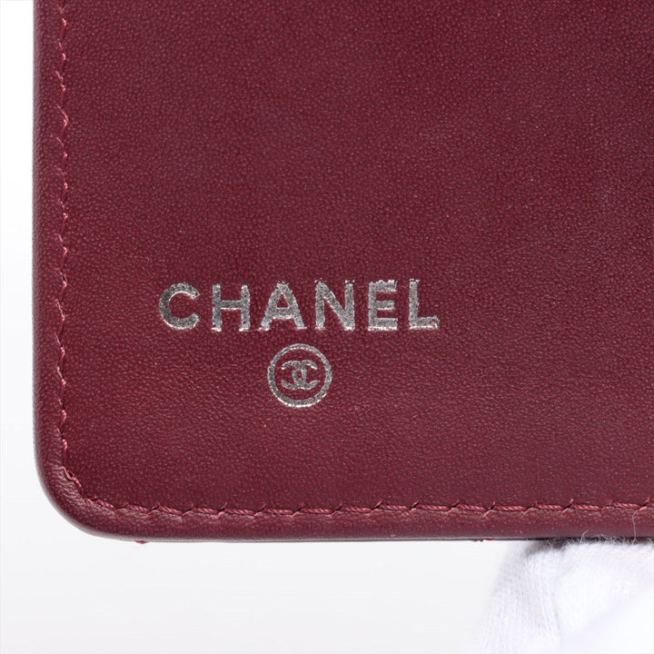 Top Quality Chanel Coco Patent Leather Wallet Bordeaux Silver  18th