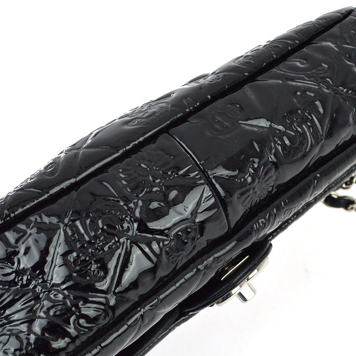 Top Quality Chanel * Black Patent Leather Icon Single Flap Shoulder Bag