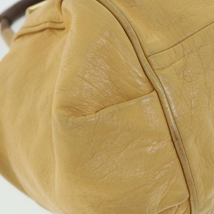 Chloe Etel Hand Bag Leather 2way Yellow 51664