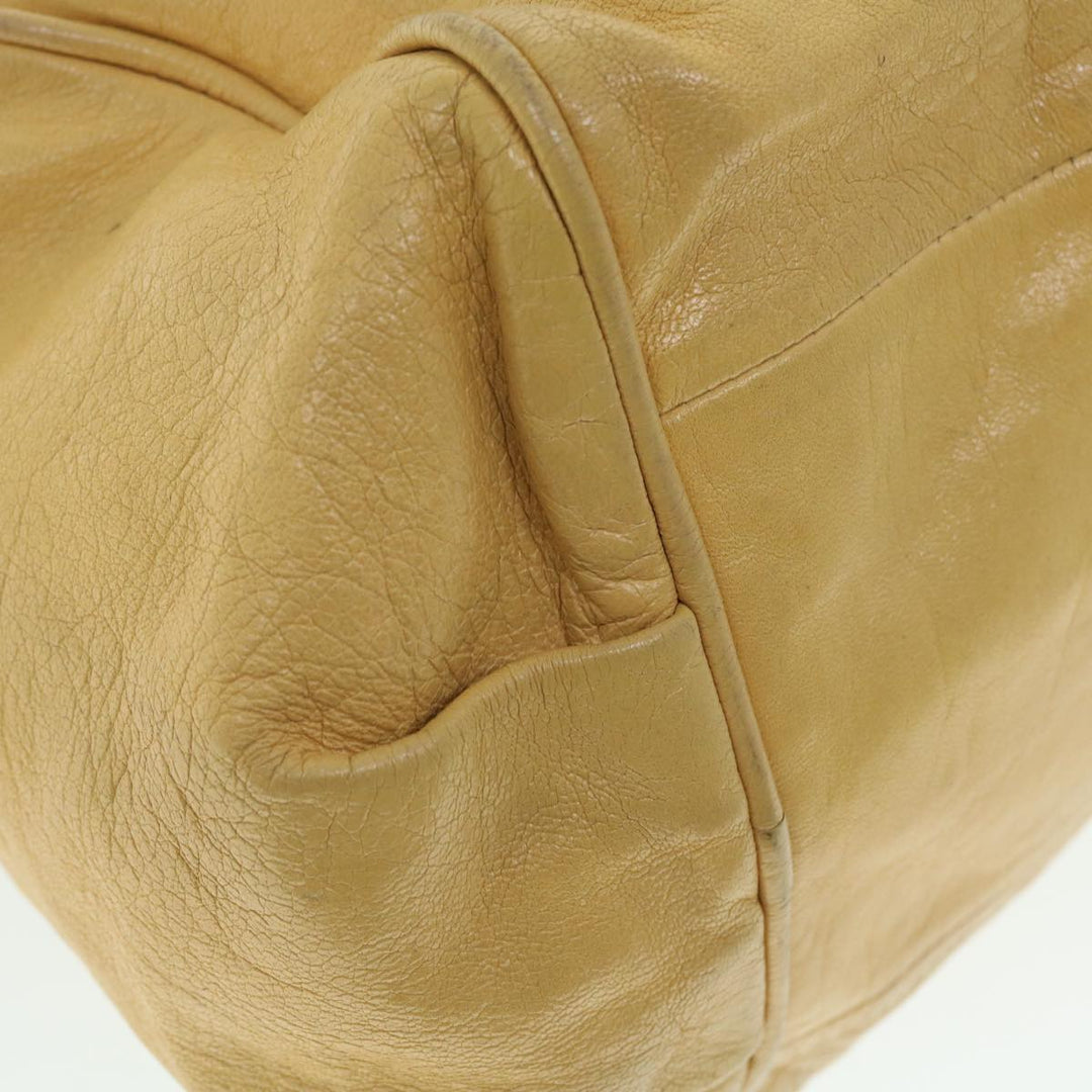 Chloe Etel Hand Bag Leather 2way Yellow 51664