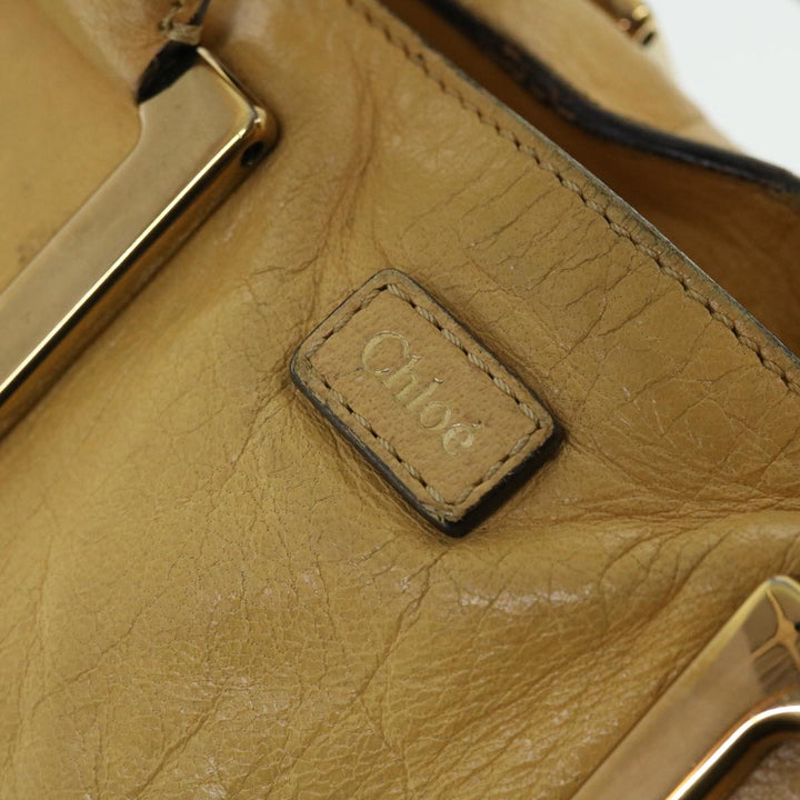 Chloe Etel Hand Bag Leather 2way Yellow 51664