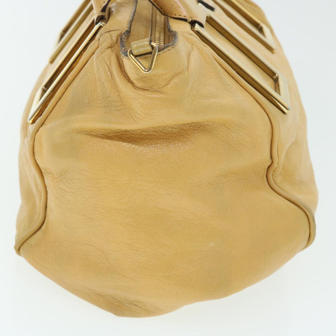 Chloe Etel Hand Bag Leather 2way Yellow 51664