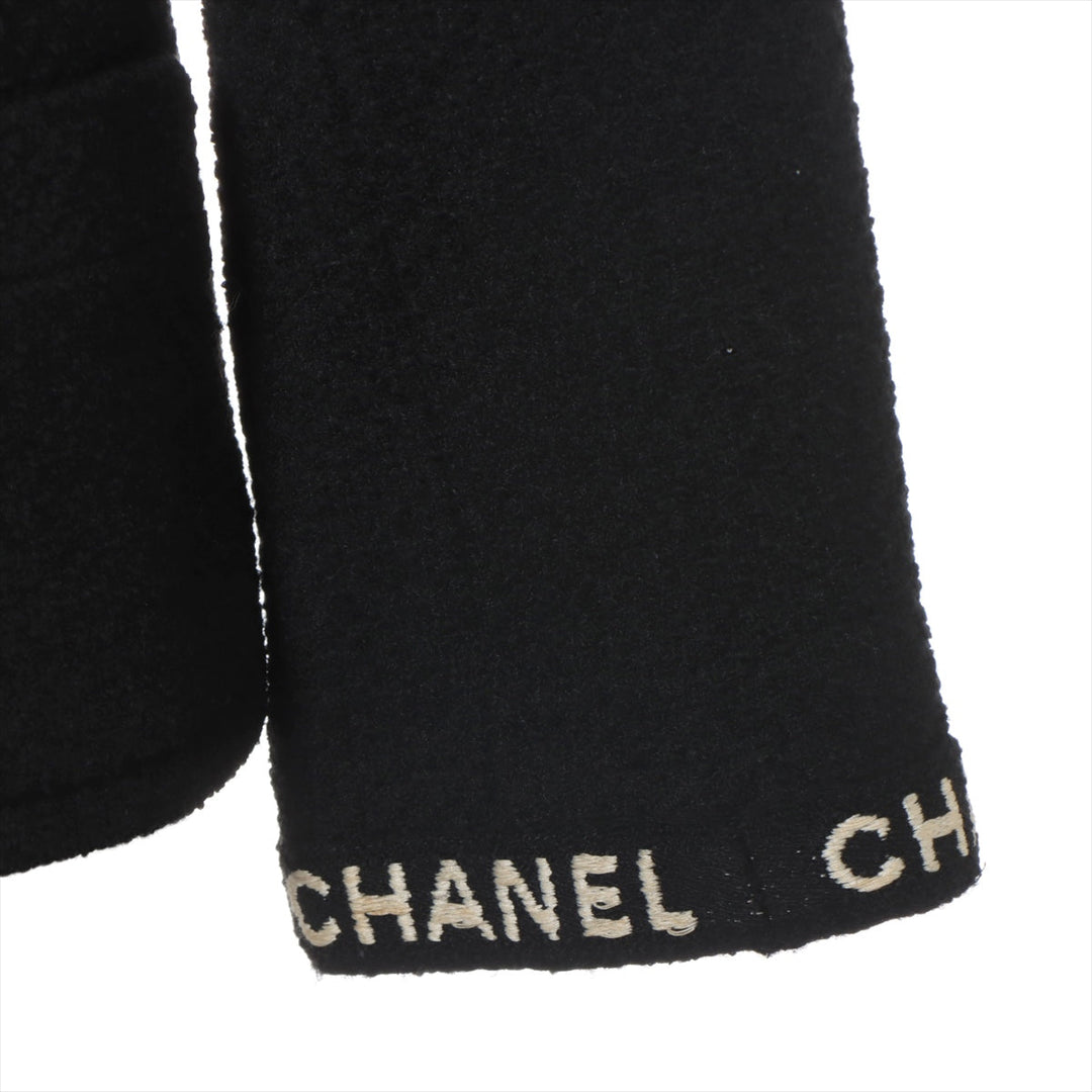 Top Quality Chanel Coconut Button 95A Wool  Nylon Jacket 38  Black P05747V04386 Twid Logo Stitching