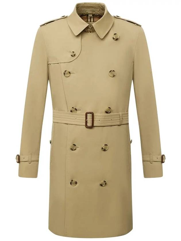 Burberry Men's Heritage Chelsea Midi Trench Coat Beige