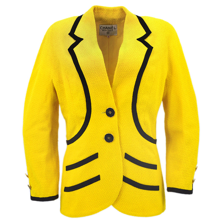 Top Quality Chanel Single Breasted Jacket Yellow #42