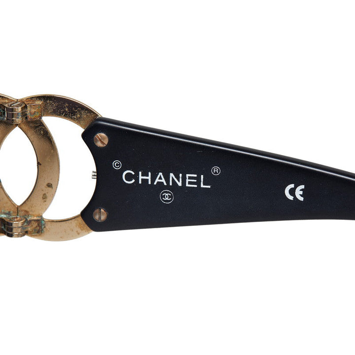 Top Quality Chanel Cocomark Gold  Wellington un Glasses 02461 Black    CHANEL