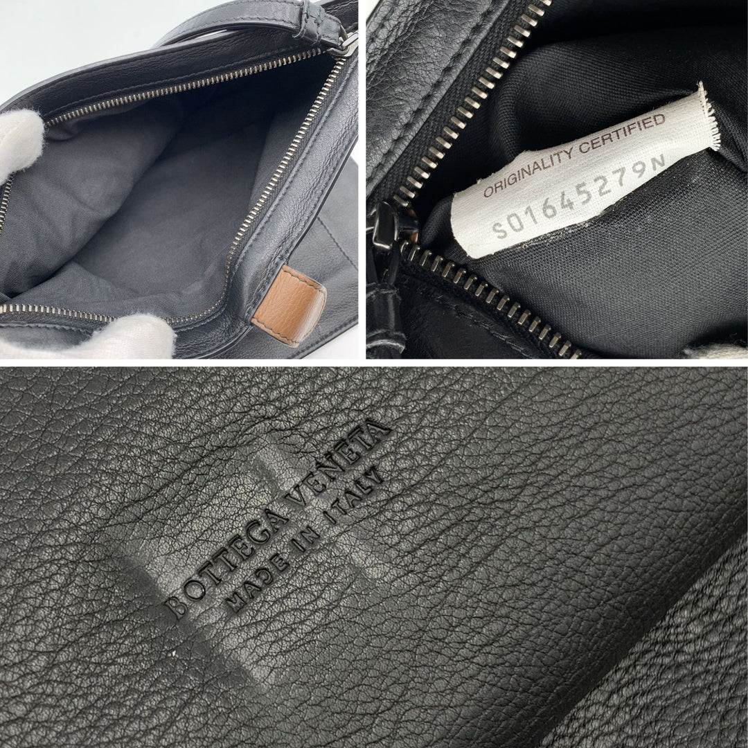 Bottega veneta Black Intrecciato Leather Multifuctional Clutch Bag