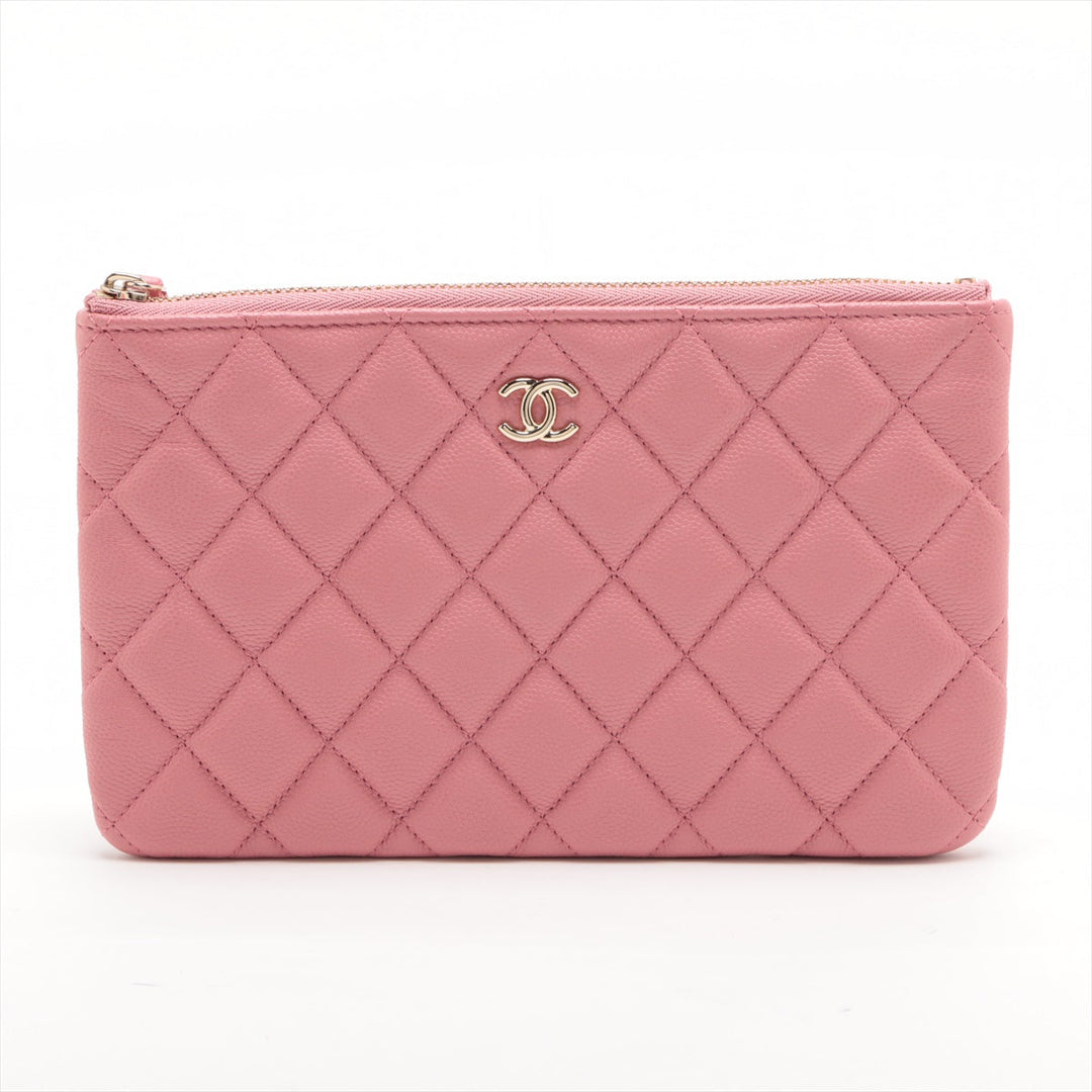Top Quality Chanel Matrasse Caviar S Pouch Pink Gold  Random