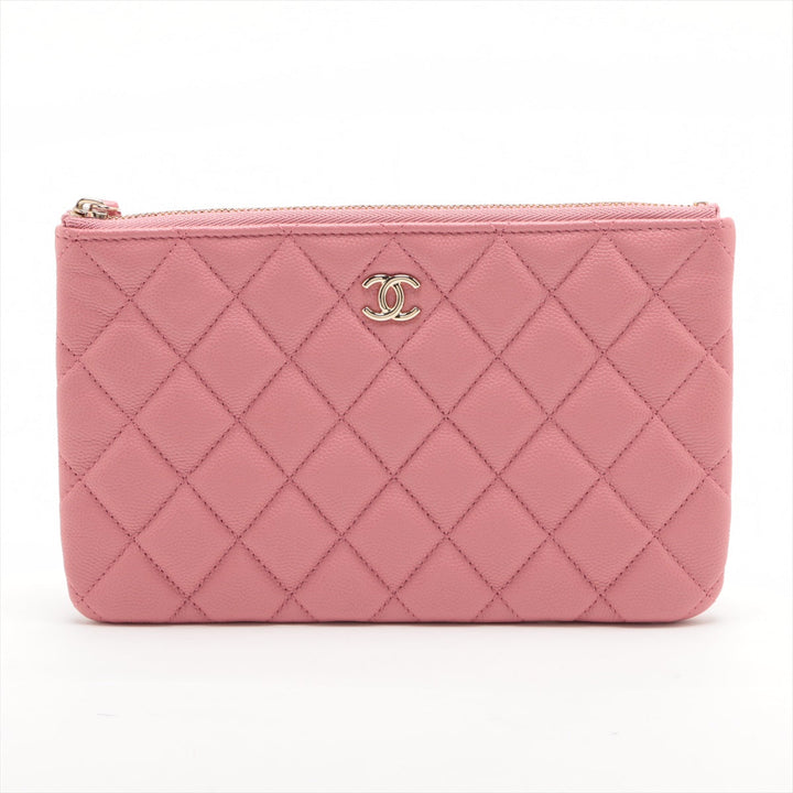 Top Quality Chanel Matrasse Caviar S Pouch Pink Gold  Random
