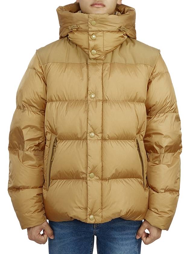 Burberry Detachable Sleeve Hooded Padding Beige