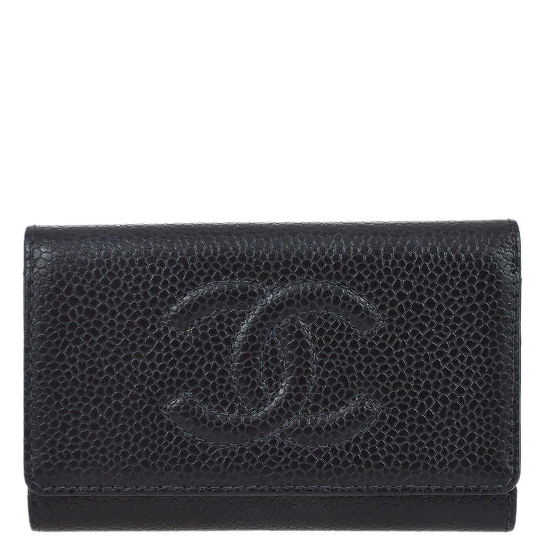 Top Quality Chanel Black Caviar Card Case Small New
