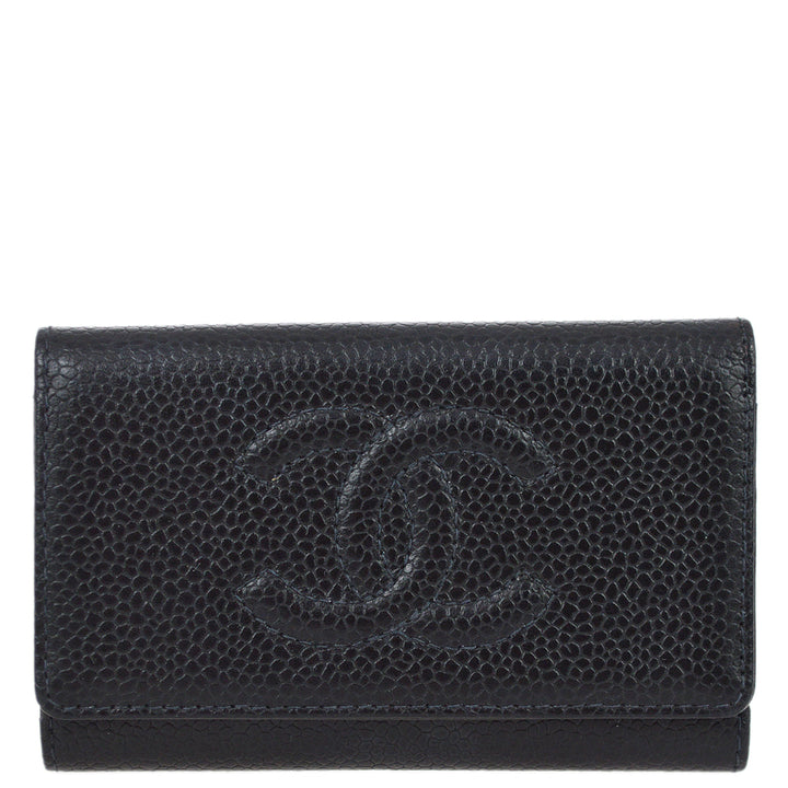 Top Quality Chanel Black Caviar Card Case Small New