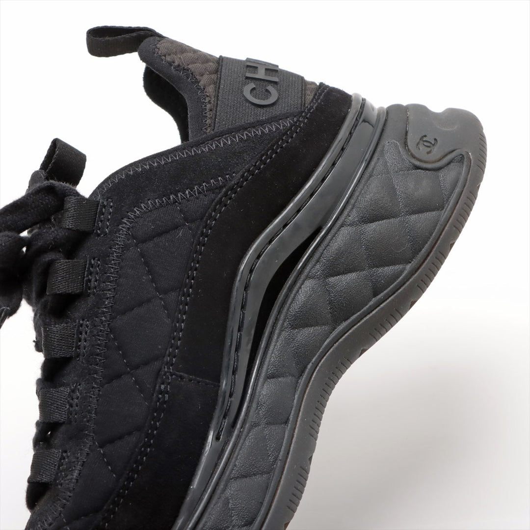 Top Quality Chanel Coco Fabric Trainers 35  Black G38501