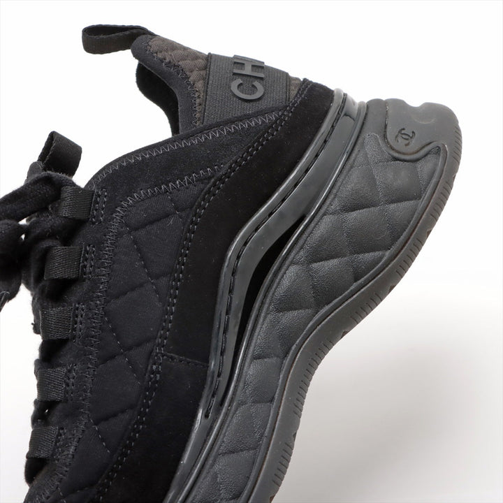 Top Quality Chanel Coco Fabric Trainers 35  Black G38501