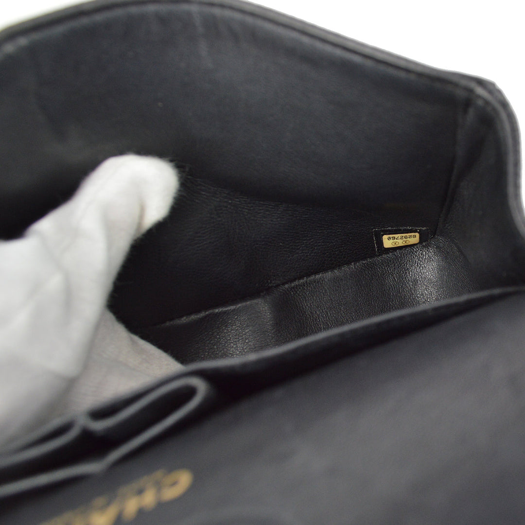 Top Quality Chanel 2000-2002 Black Caviar Small Classic Double Flap Bag