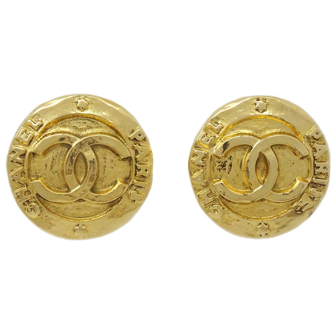 Top Quality Chanel Button Earrings Gold Clip-On 2853/28