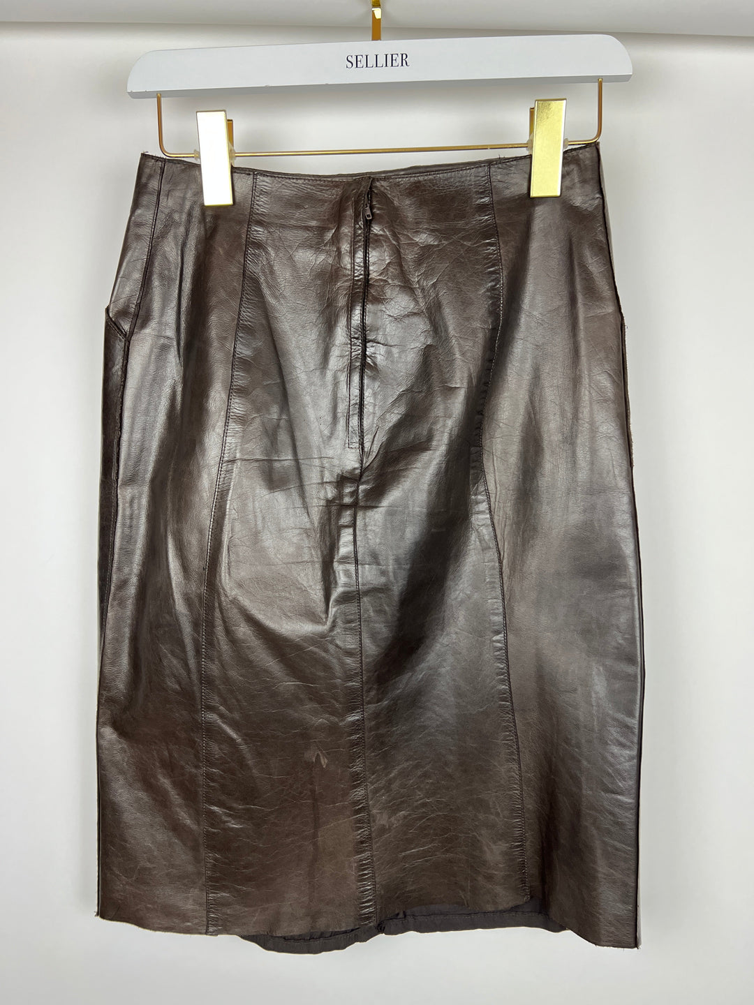Top Quality Chanel 02/A Leather Jacket and Pencil Skirt Set Size FR 38 (UK 10)