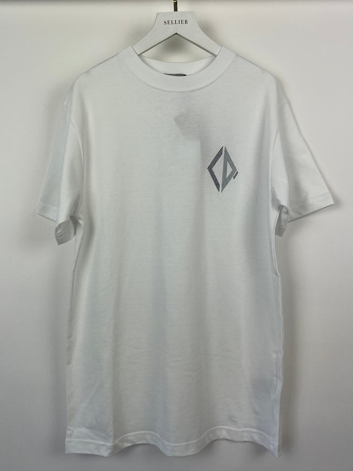 Christian Top quality Dior Menswear White "CD Diamond Logo" T-Shirt Size XXS (UK 32)