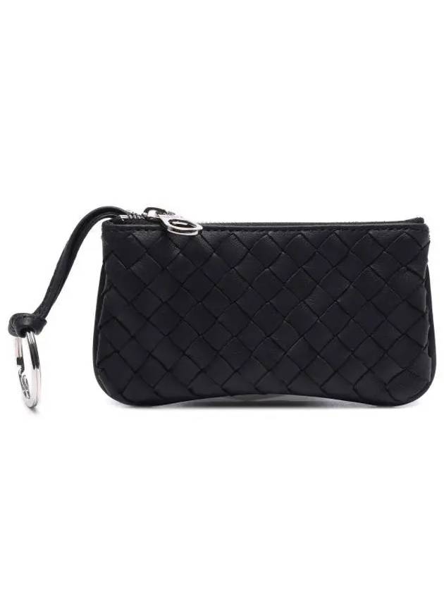 Bottega veneta Intrecciato Key Case Coin Purse Black