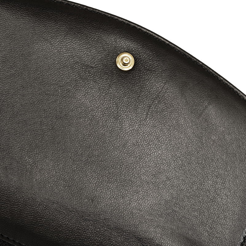Top Quality Chanel Double Folded Wallet Lambskin Black Ladies