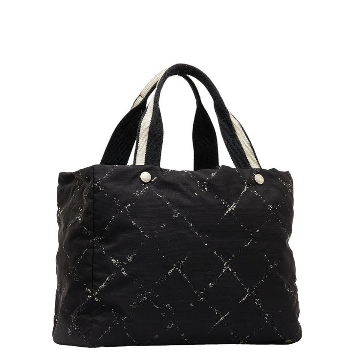 Top Quality Chanel  Travel Line Handbag Tote Bag Black Nylon Canvas  Chanel
