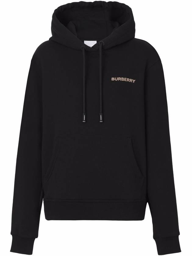 Burberry WoMen's Back Embroidered Deer Hoodie Black