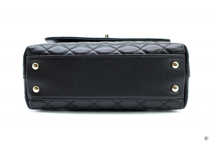 Top Quality Chanel A92990 B05061 Small Coco Handle Black / 94305 Caviar Shoulder Bags Pbhw
