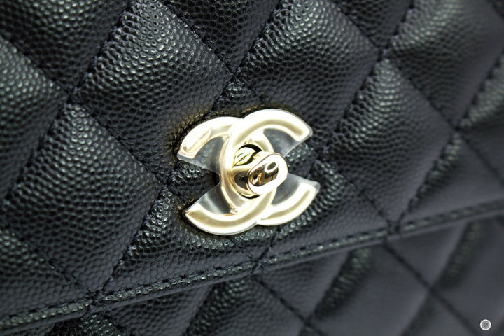 Top Quality Chanel A92990 B05061 Small Coco Handle Black / 94305 Caviar Shoulder Bags Pbhw