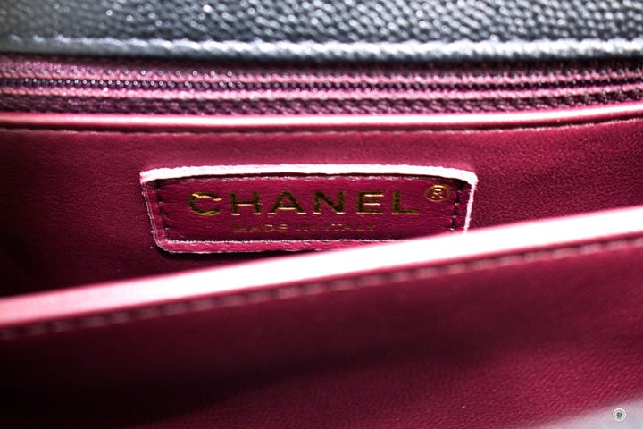 Top Quality Chanel A92990 B05061 Small Coco Handle Black / 94305 Caviar Shoulder Bags Pbhw