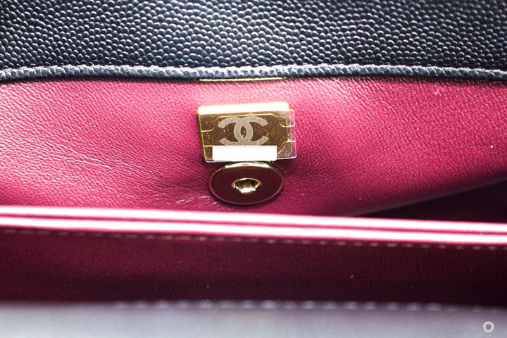 Top Quality Chanel A92990 B05061 Small Coco Handle Black / 94305 Caviar Shoulder Bags Pbhw