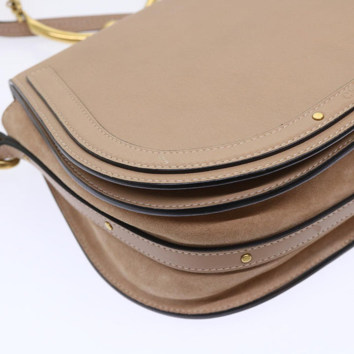 Chloe Nile Small Bracelet Hand Bag Leather 2way Beige 53274