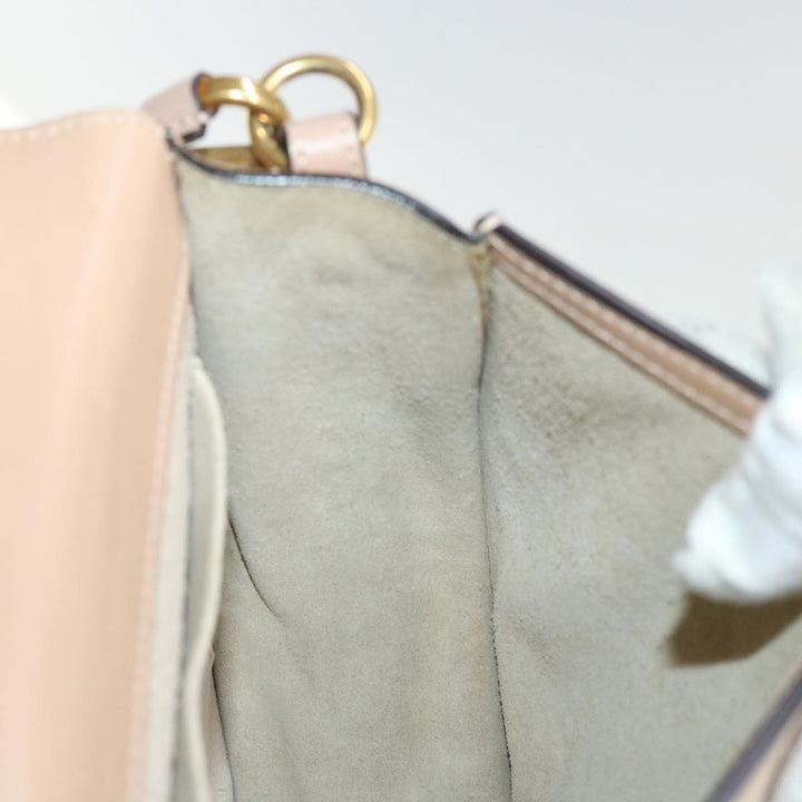 Chloe Nile Small Bracelet Hand Bag Leather 2way Beige 53274