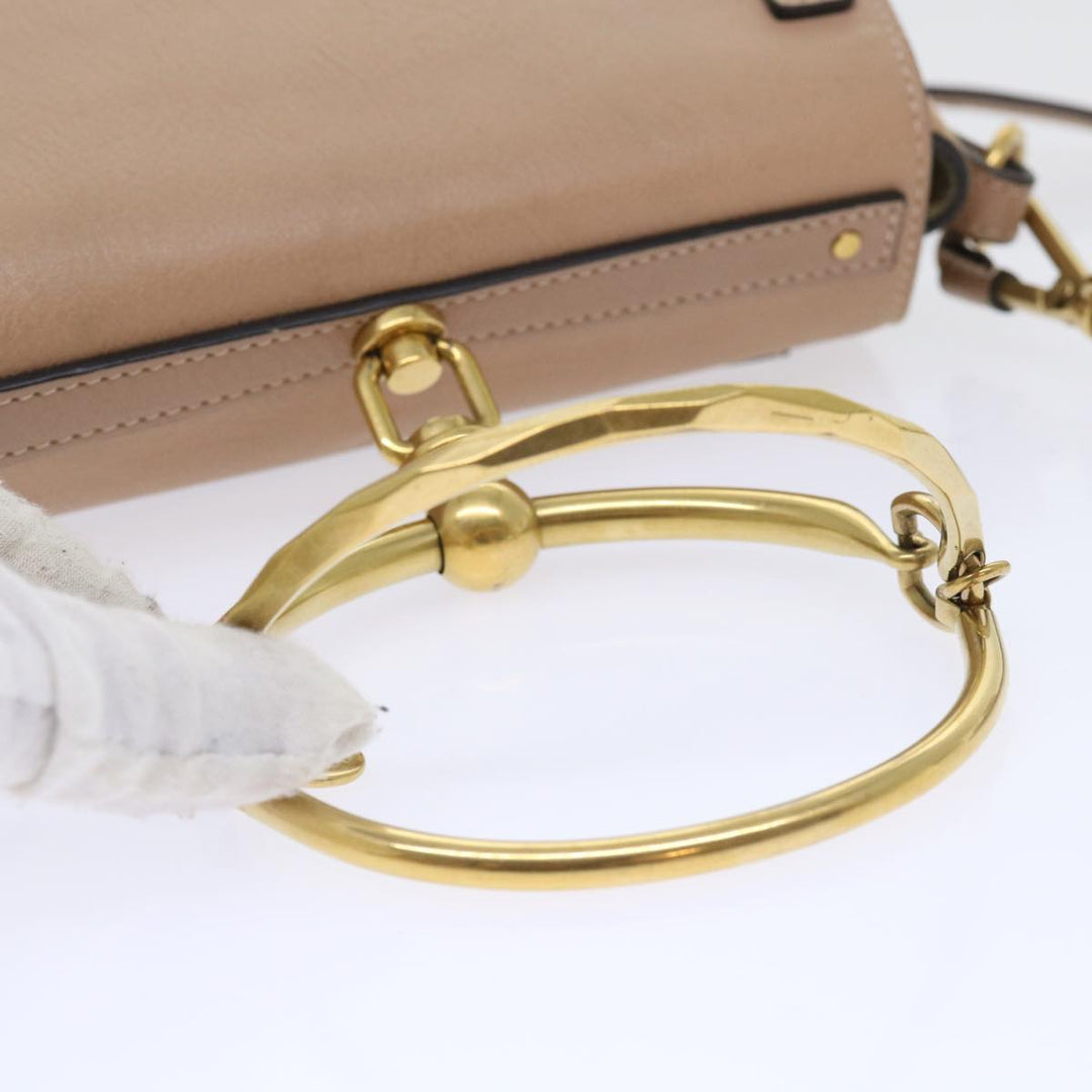 Chloe Nile Small Bracelet Hand Bag Leather 2way Beige 53274