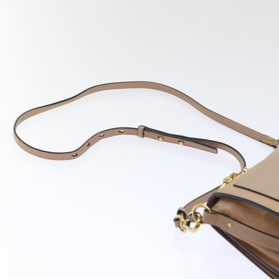 Chloe Nile Small Bracelet Hand Bag Leather 2way Beige 53274