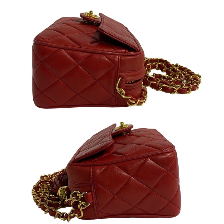 Top Quality Chanel Lambskin Matelasse Tassel Chain Shoulder Bag Red
