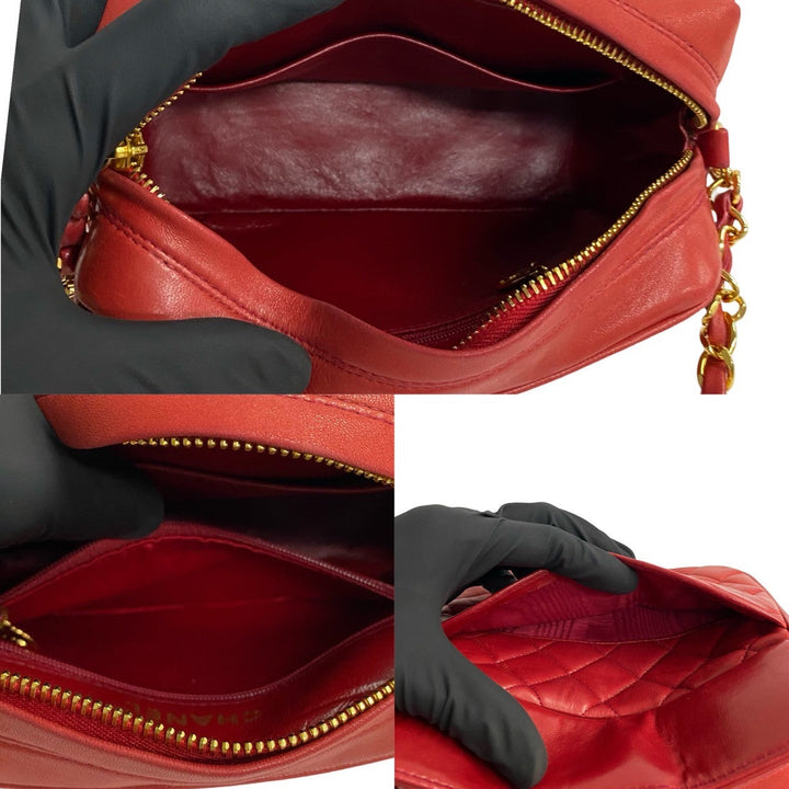 Top Quality Chanel Lambskin Matelasse Tassel Chain Shoulder Bag Red