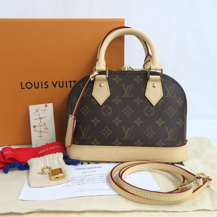 Louis Vuitton Alma BB M53152 Monogram Handbag 2WAY Shoulder Bag Crossbody Brown G Gold  Leather  New Unused]