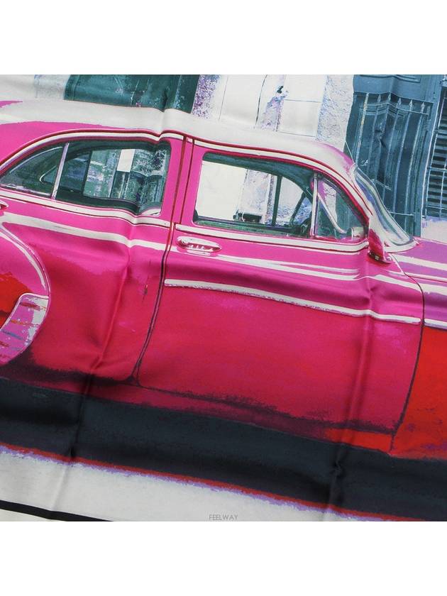 cruise cuba havana silk scarf shawl muffler red car Chanel