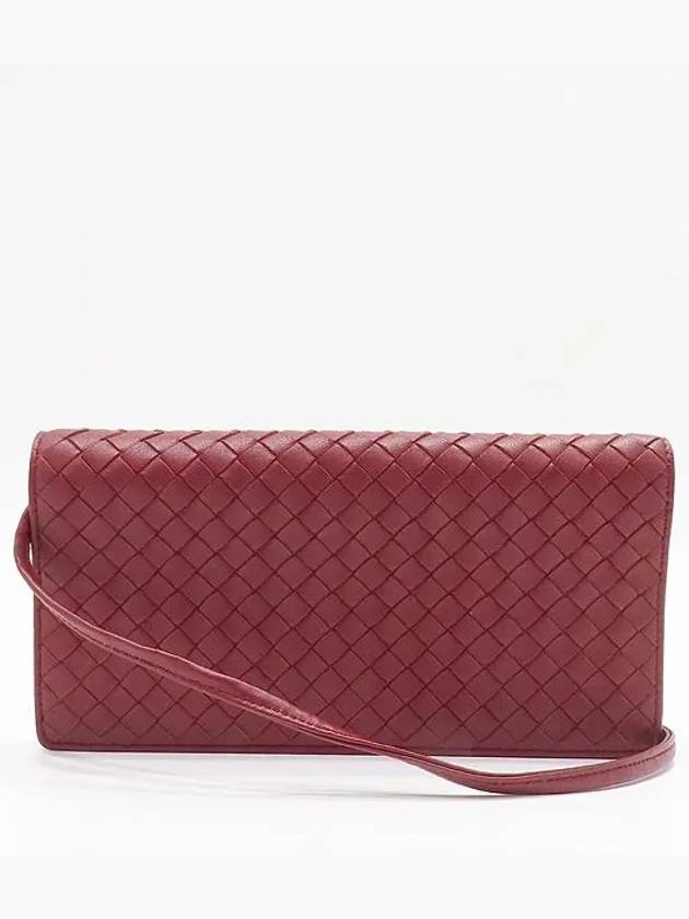 Bottega veneta 598290 Red Intrecciato WOC Mini Cross Bag