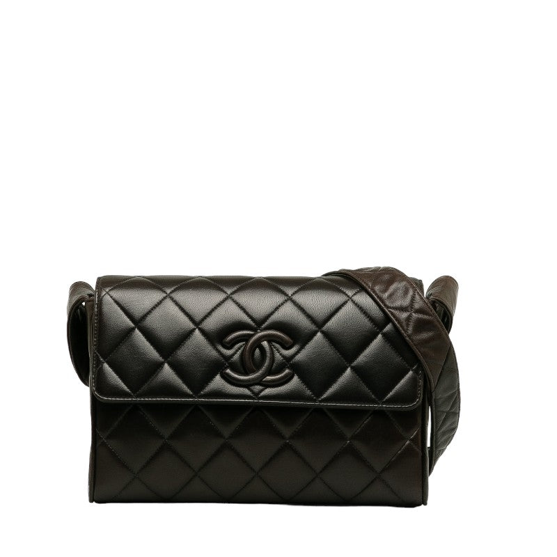 Top Quality Chanel Quilted Belt Bag Waist Bag Lambskin Black Ladies