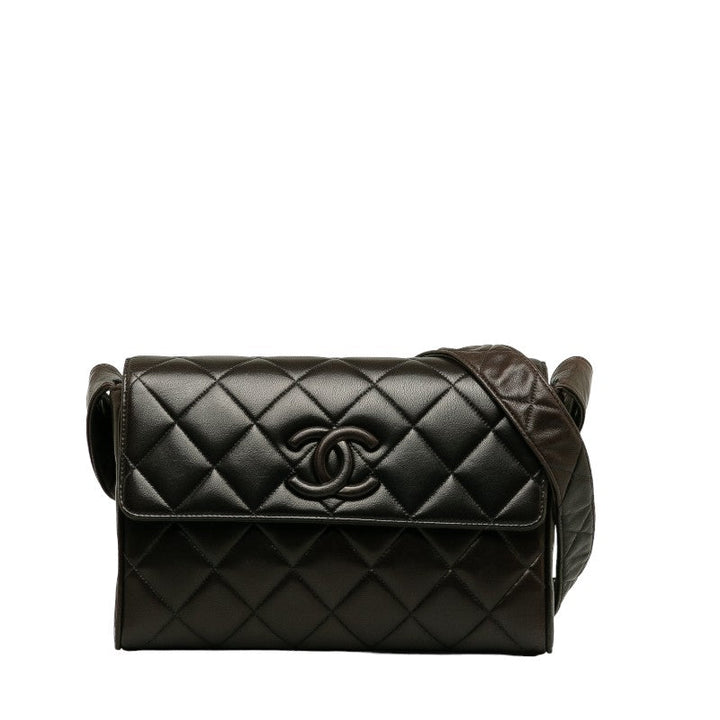 Top Quality Chanel Quilted Belt Bag Waist Bag Lambskin Black Ladies
