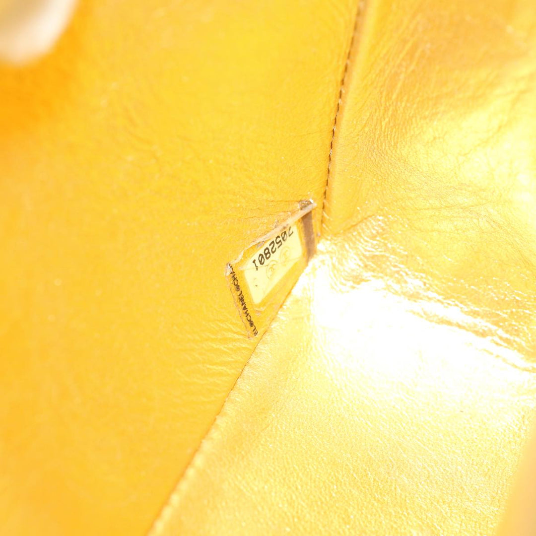 Top Quality Chanel Matelasse Turn Lock Chain Shoulder Bag Lamb Skin Gold CC Auth 53752A
