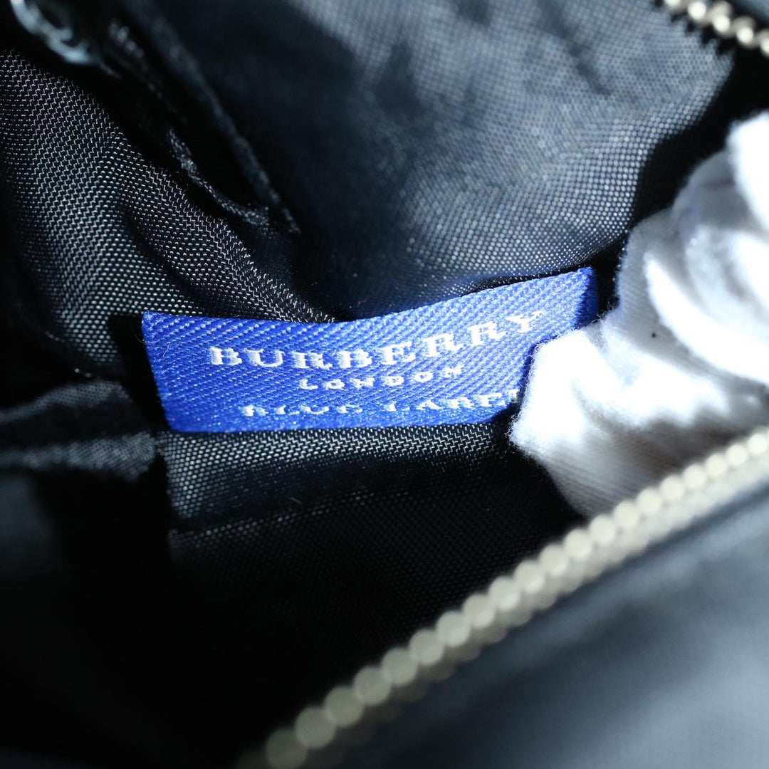 Burberry Nova Check Shoulder Bag Nylon Leather Beige Black Auth 53791