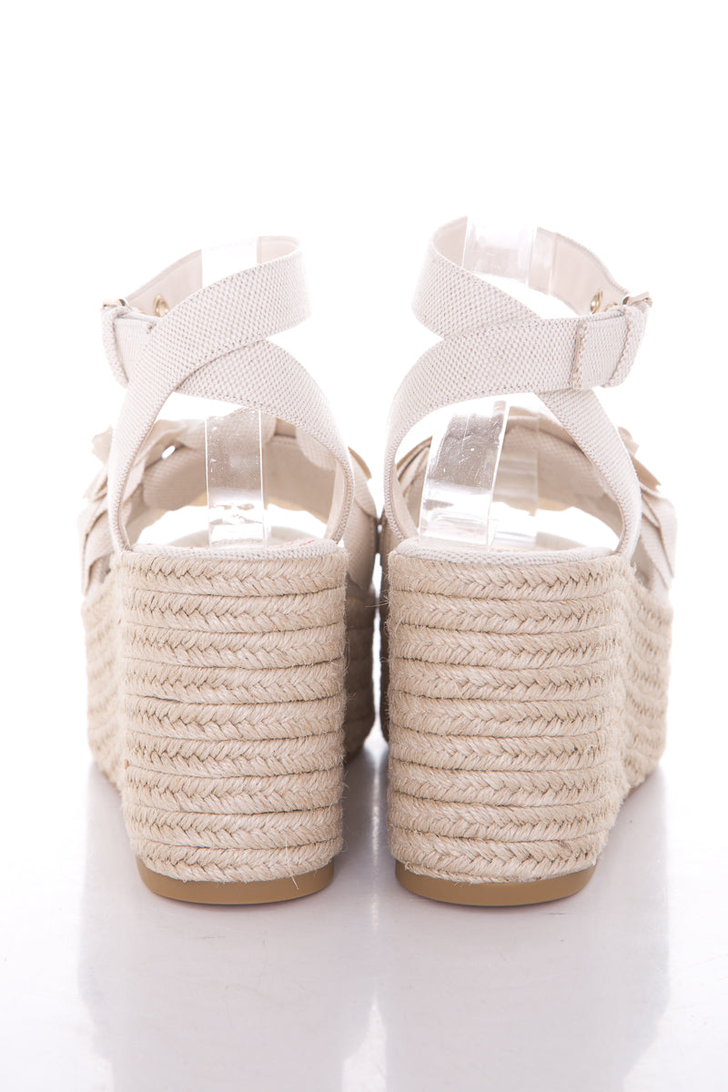Valentino Atelier Woven Flower Espadrille Wedge SZ 36.5